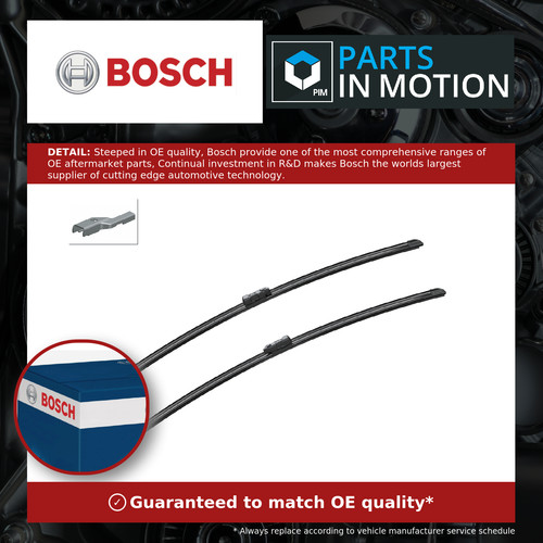 Wiper blades flat - blades, (pair)